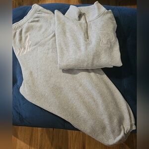 VS Pink Sweatshirt XL and Joggers XXL Set